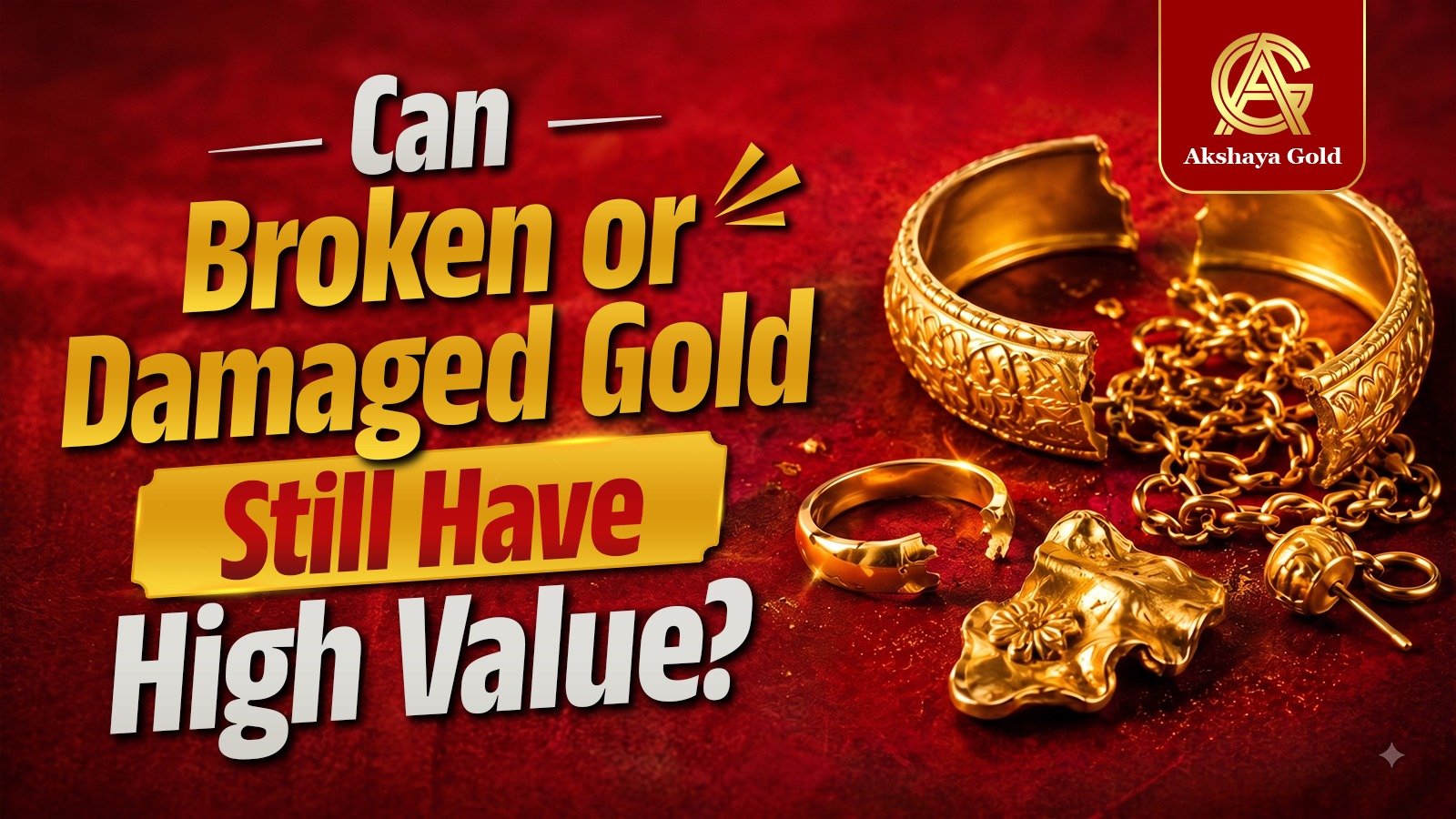 Broken gold jewellery prepared for professional valuation