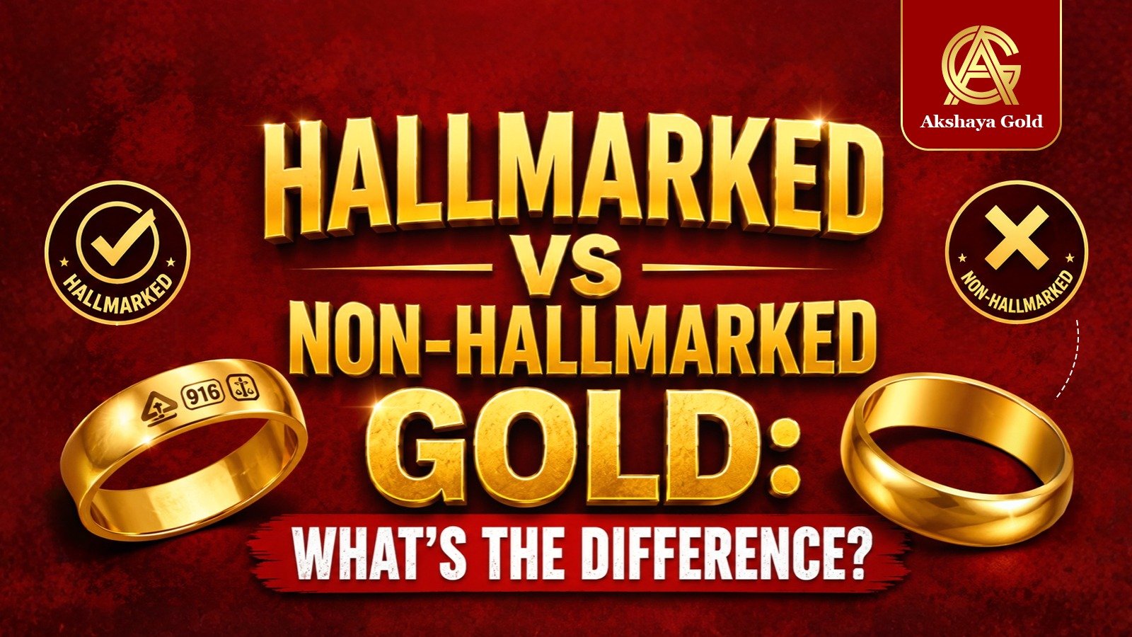 Hallmarked and non-hallmarked gold jewellery comparison